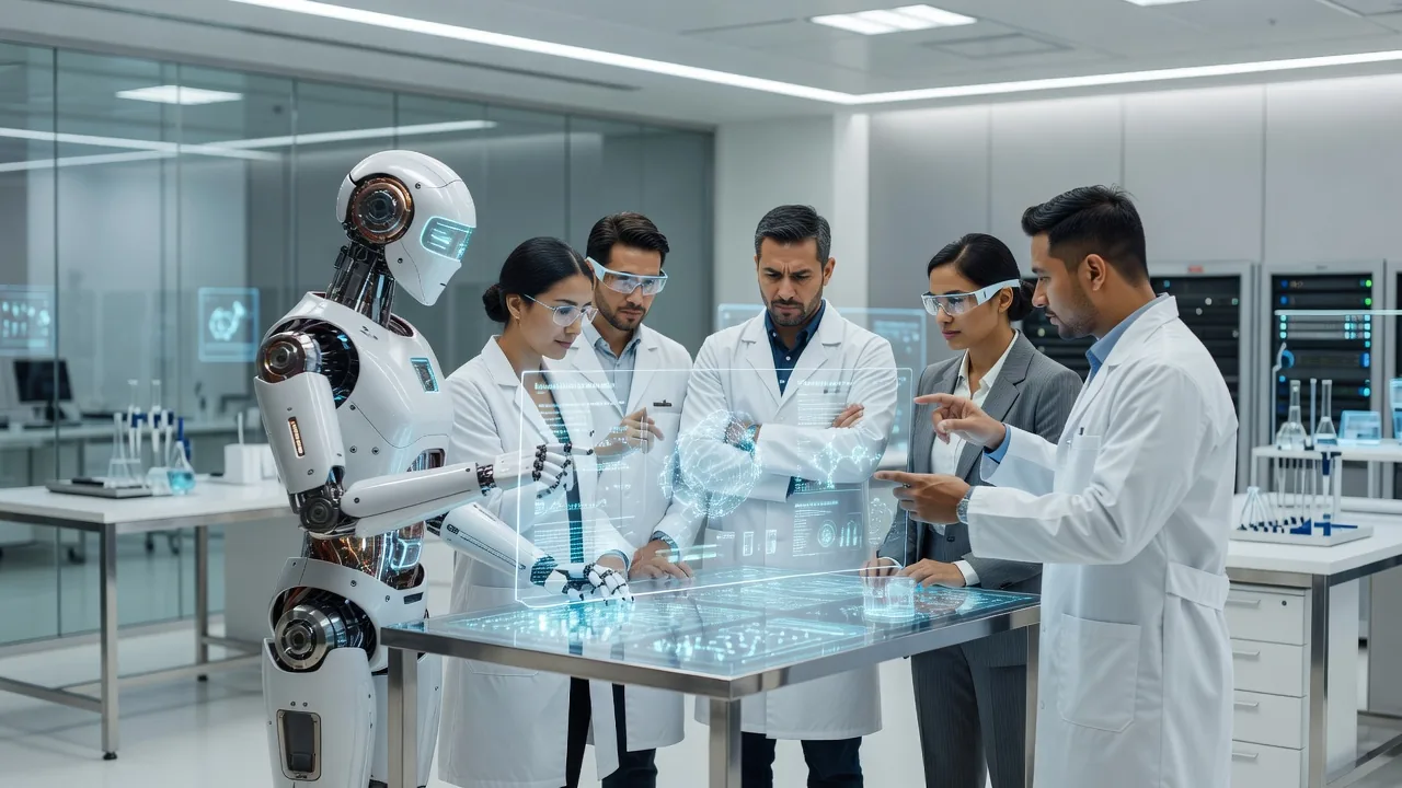 AI robot laboratory collaboration for cosmetics
